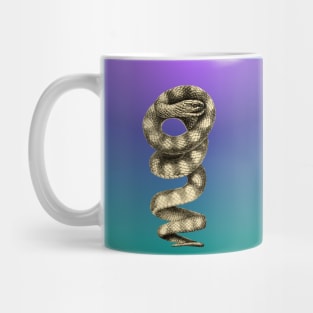 Blue gradient snake illustration Mug